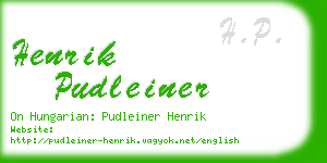 henrik pudleiner business card